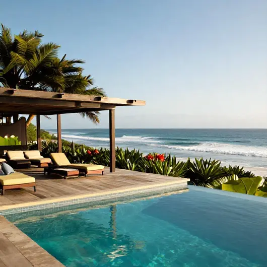Cobertura frente mar com piscina privativa
